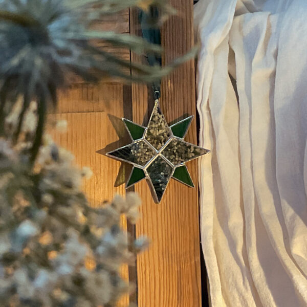 Petite étoile verte avec miroir